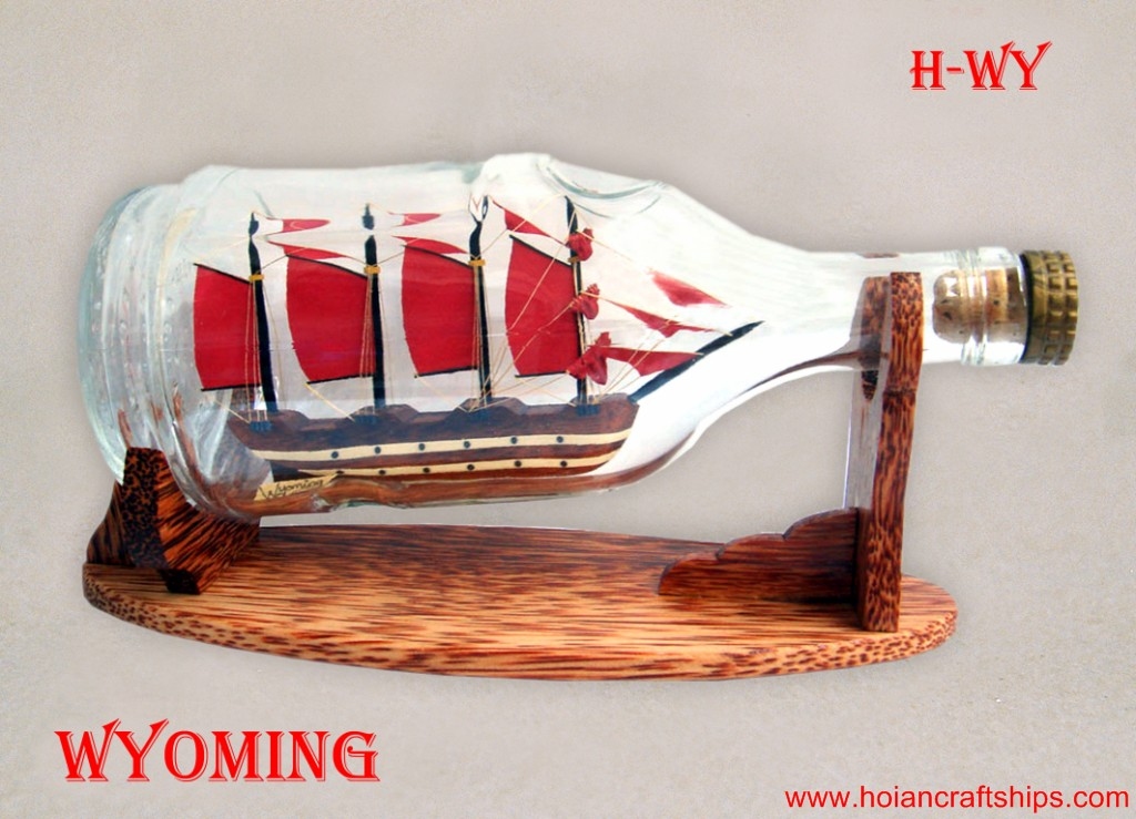 Wyoming Ship in Henessy Bottle