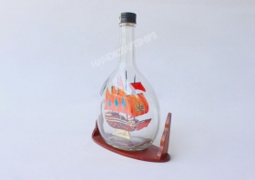 Caravel ship in XO bottle (orange colour)