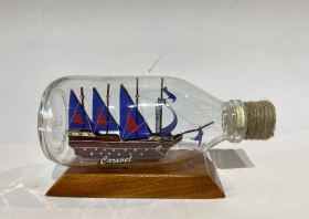 Ship in new bottle (Caravel - Blue Black)