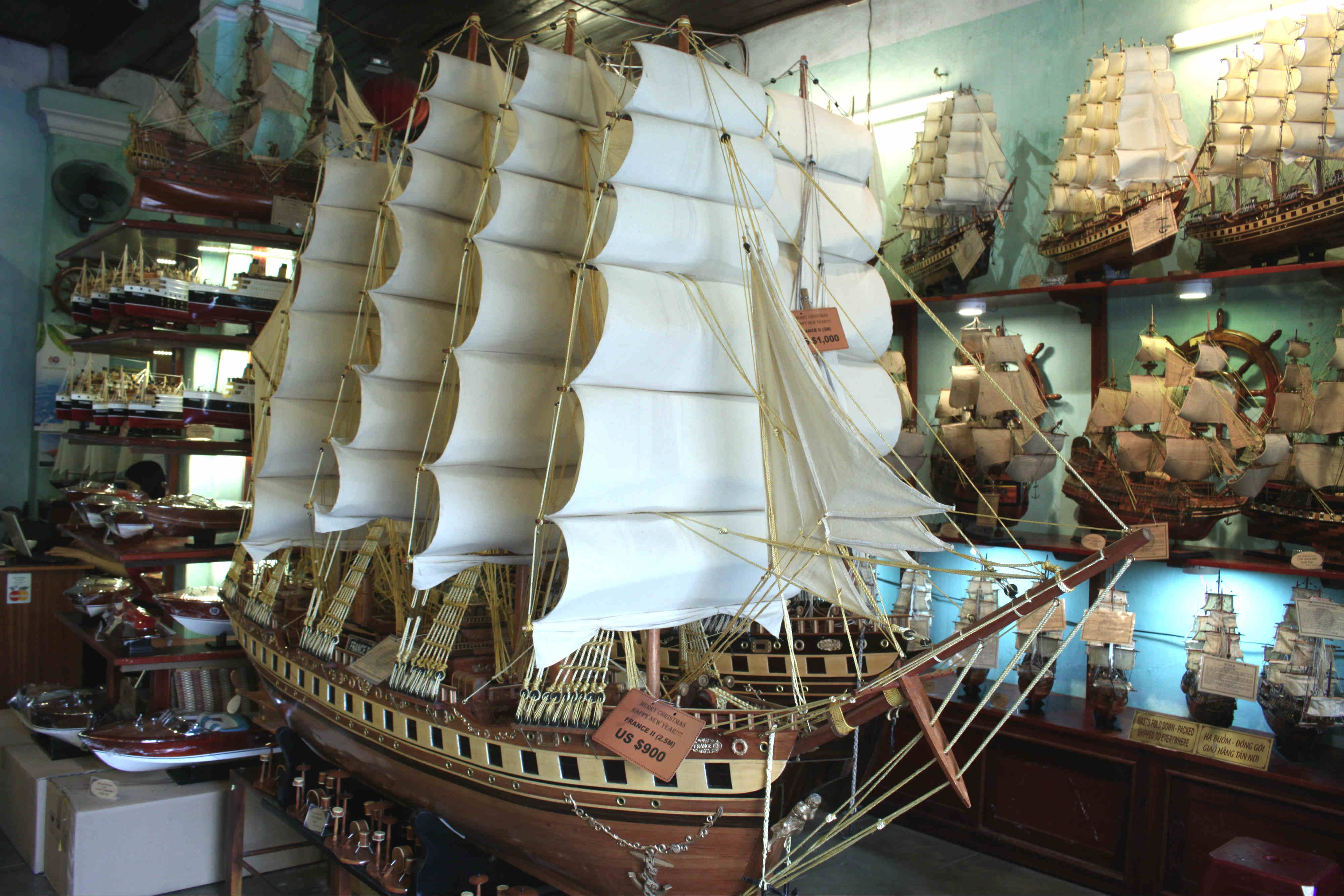 Exploring the antique ships porting in Hoi An