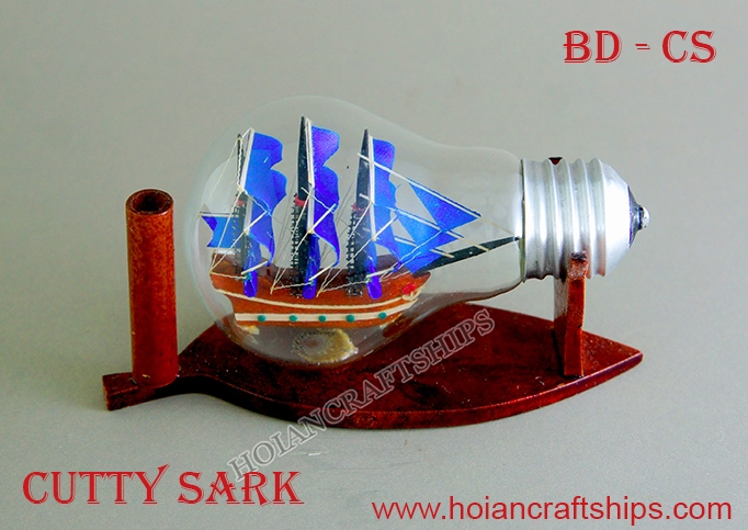 Cutty Sark Ship in Light Bulb