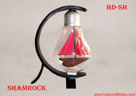 Shamrock Ship in Light Bulb